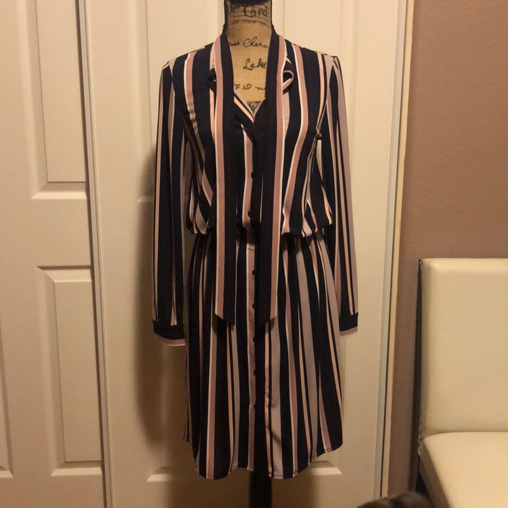 Ann Taylor Never worn buttondown striped dress